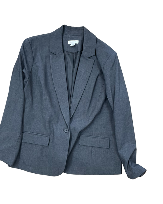 Blazer By Liz Claiborne In Grey, Size:3X