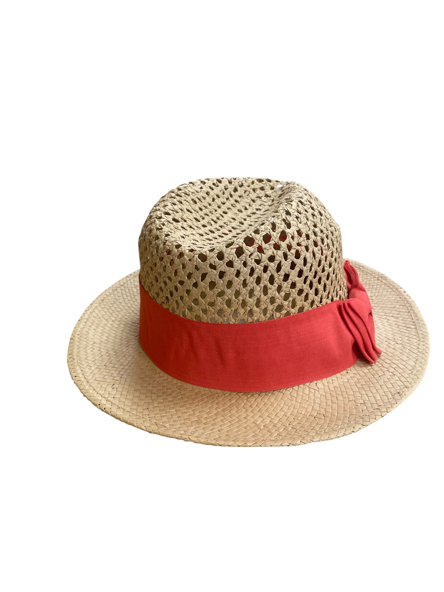 Hat Fedora By Capelli In Red & Tan