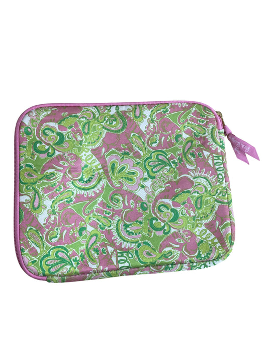 Laptop Bag Designer By Lilly Pulitzer In Green & Pink, Size:Small