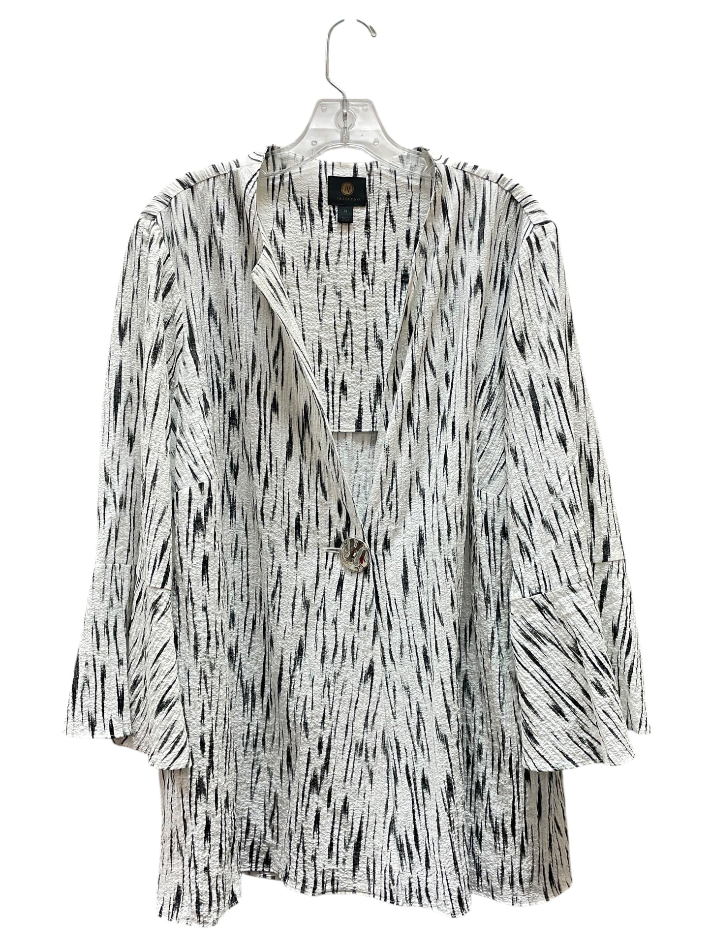 Cardigan By Jm Collections In White, Size:3X