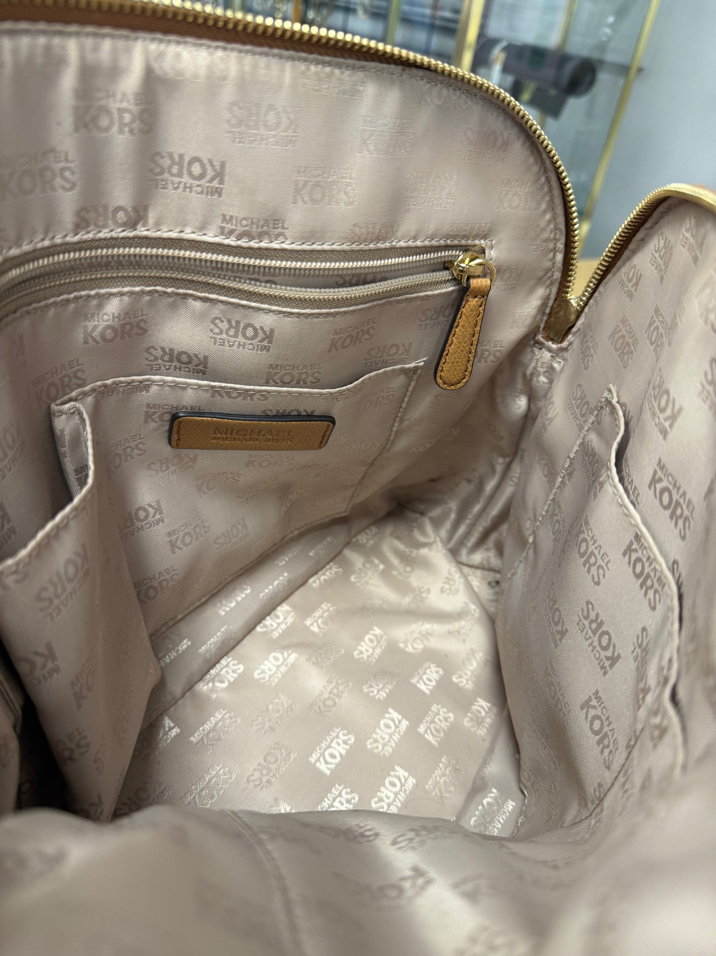 Handbag Designer By Michael Kors In Brown, Size:Medium