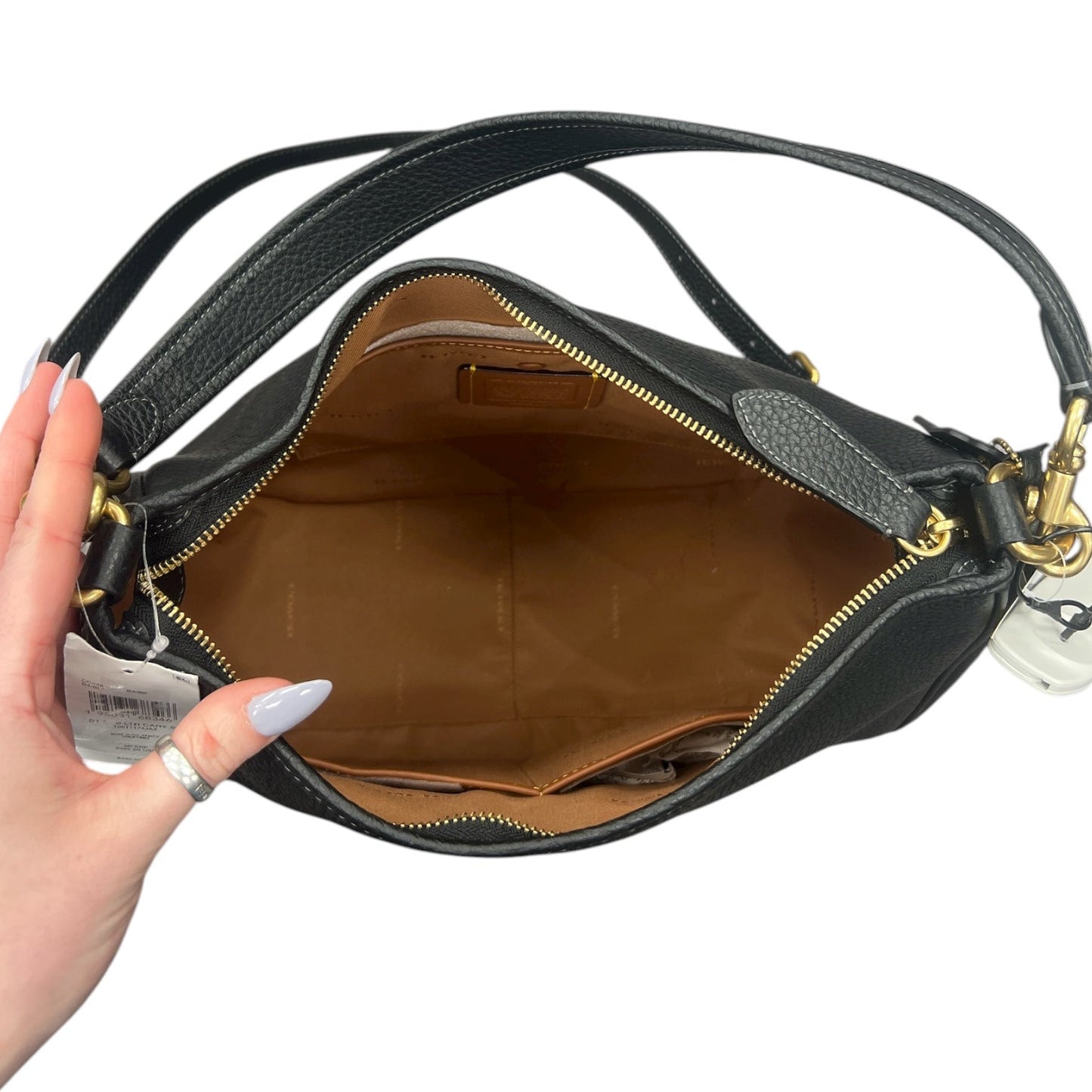 Handbag Designer By Coach In Black, Size:Large