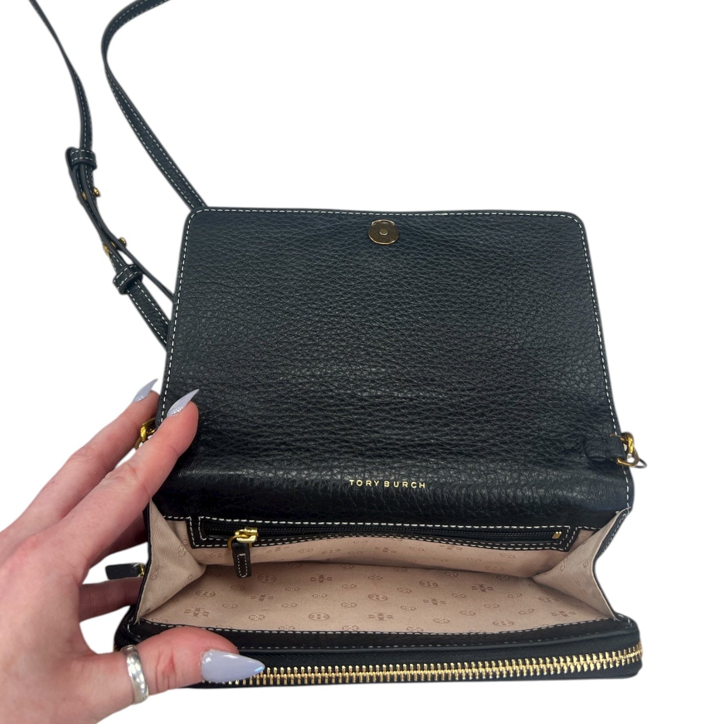 Crossbody Designer By Tory Burch In Black, Size:Small