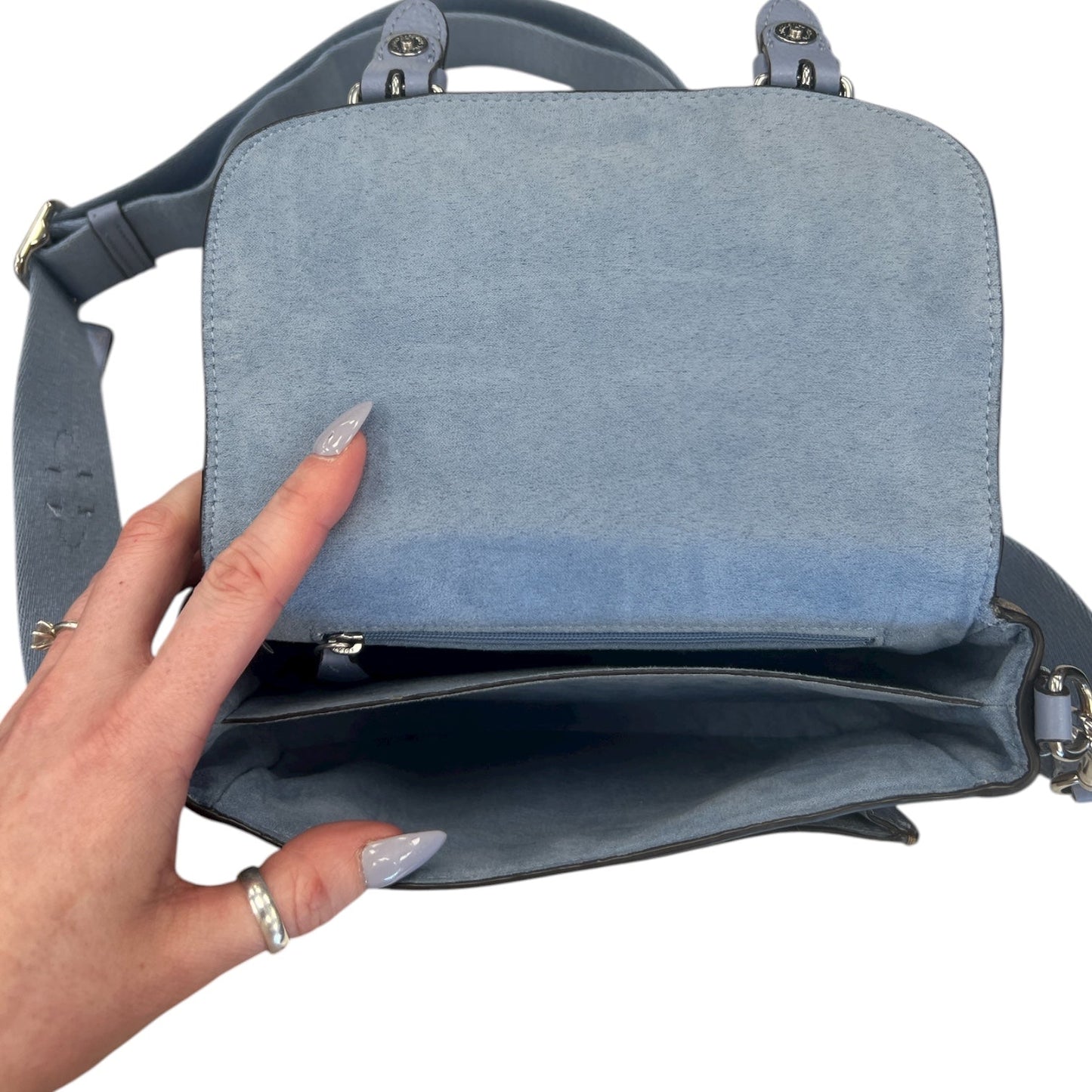 Crossbody Designer By Coach In Purple, Size:Medium