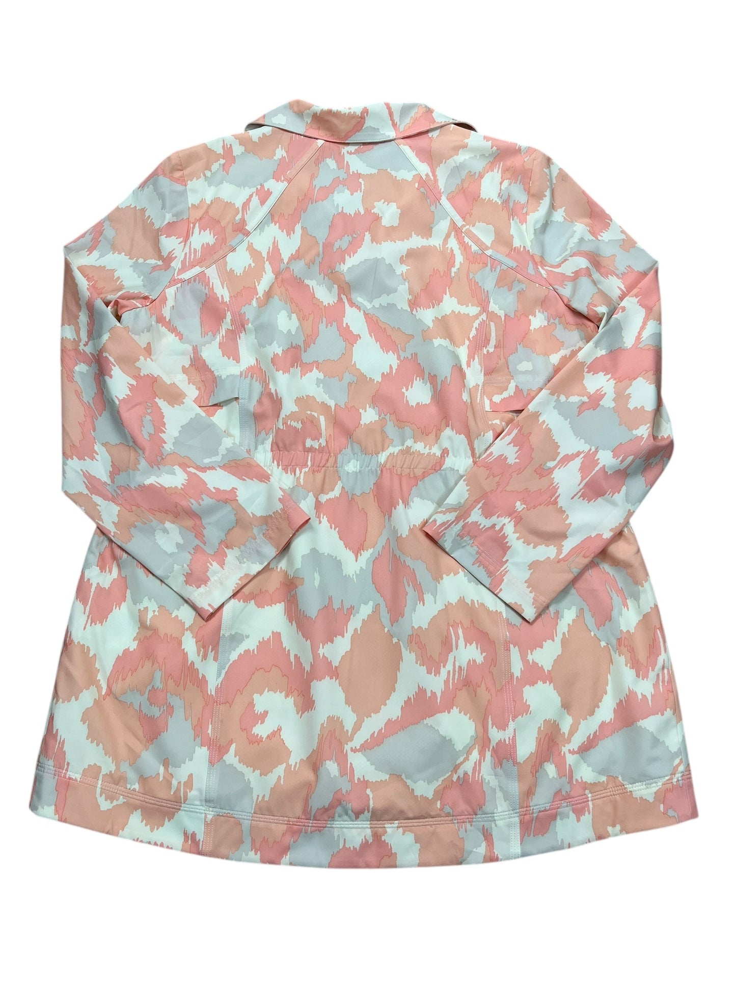 Athletic Jacket By Chicos In Peach, Size:M