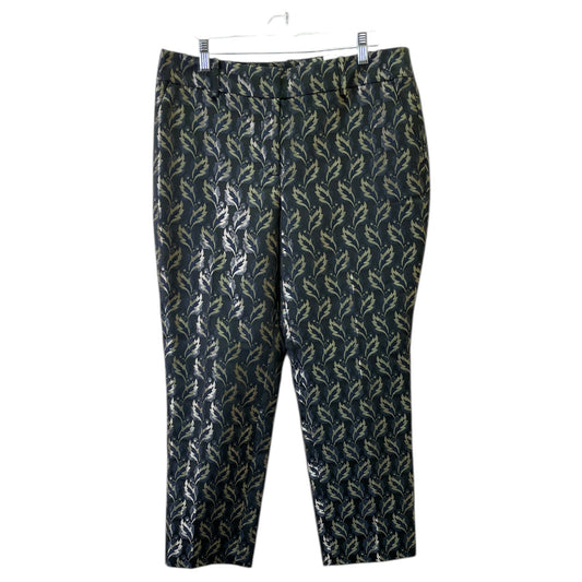 Pants Dress By Ann Taylor In Black & Gold, Size:10
