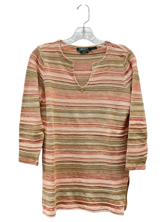 Top Ls By Lauren By Ralph Lauren In Pink & Tan, Size:S