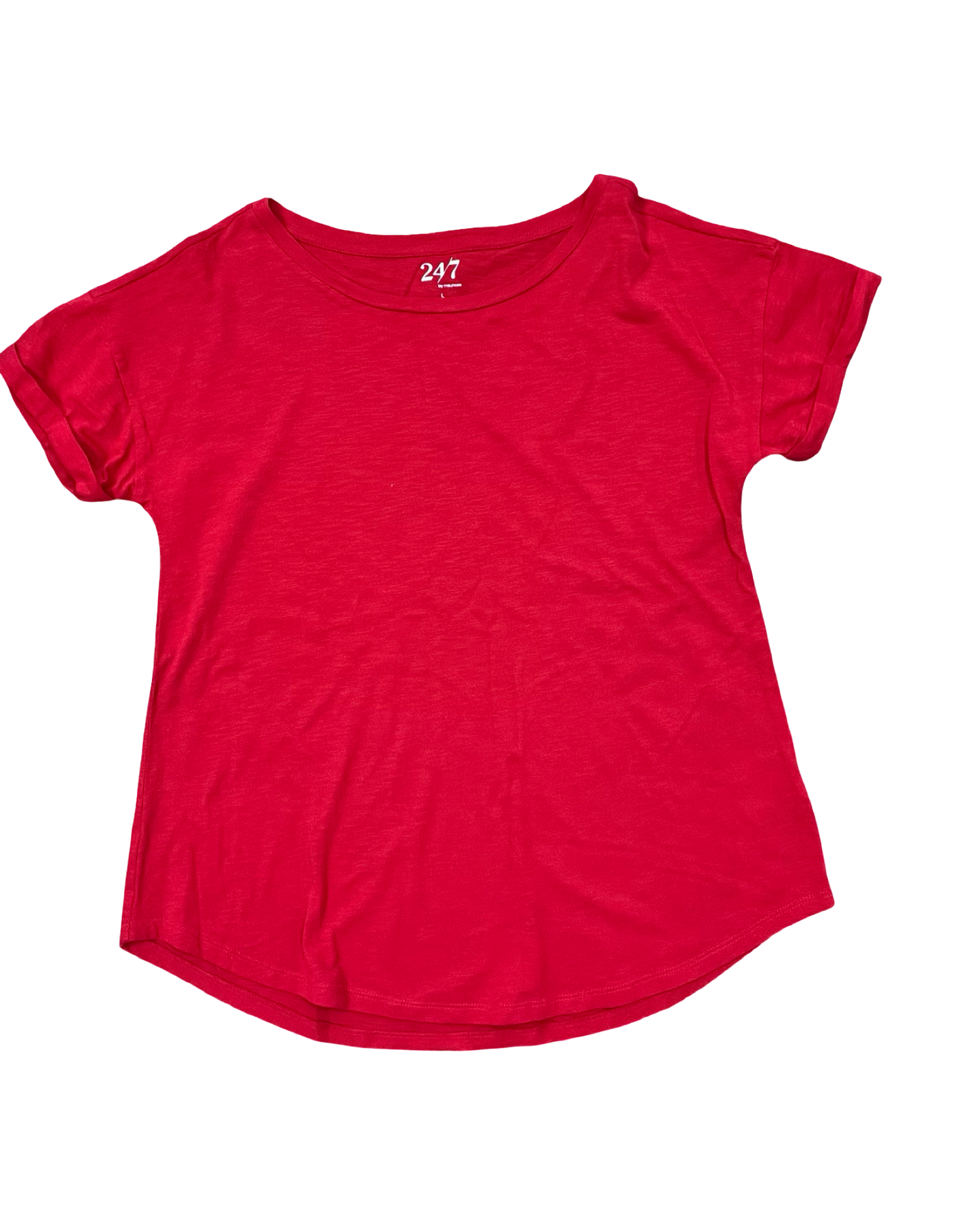 Top Ss Basic By Maurices In Red, Size:L
