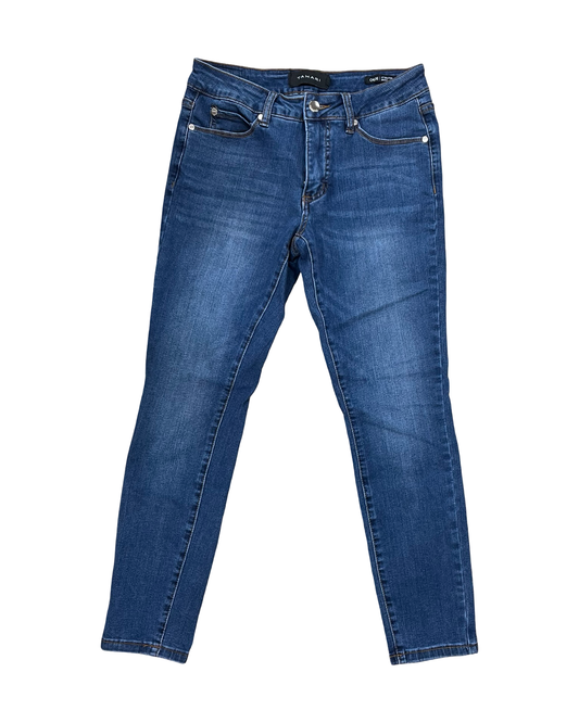 Jeans Skinny By T Tahari In Blue Denim, Size:4