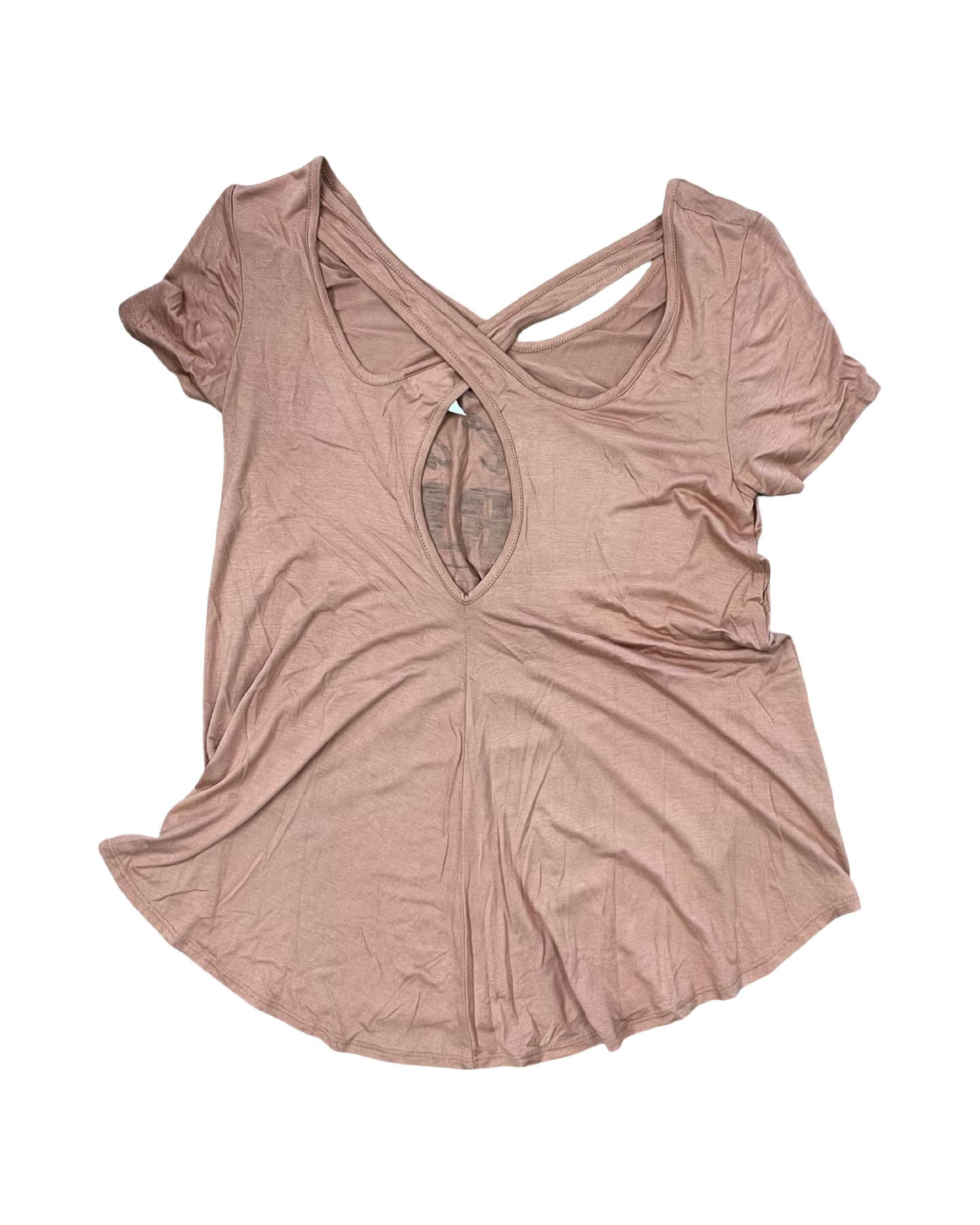 Top Ss Basic By Clothes Mentor In Brown, Size:L