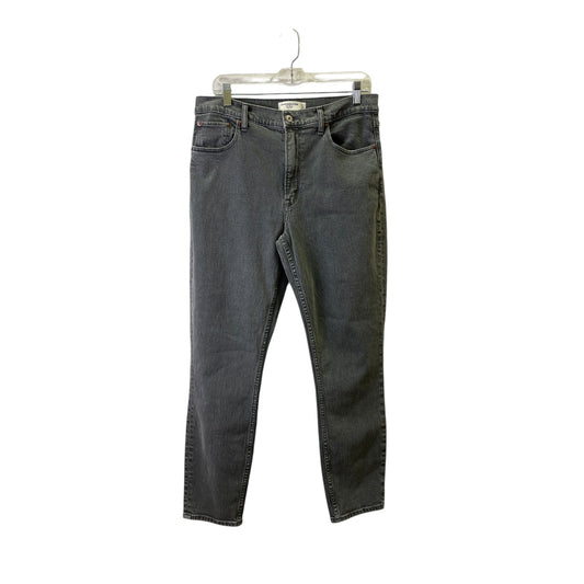 Jeans Straight By Abercrombie And Fitch In Grey Denim, Size:12L