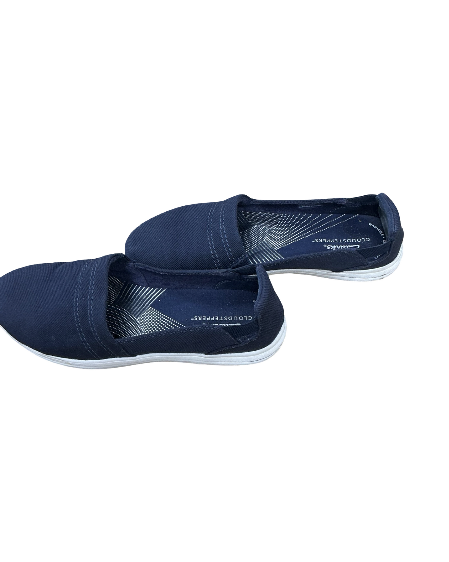 Shoes Flats By Clarks In Blue, Size:8