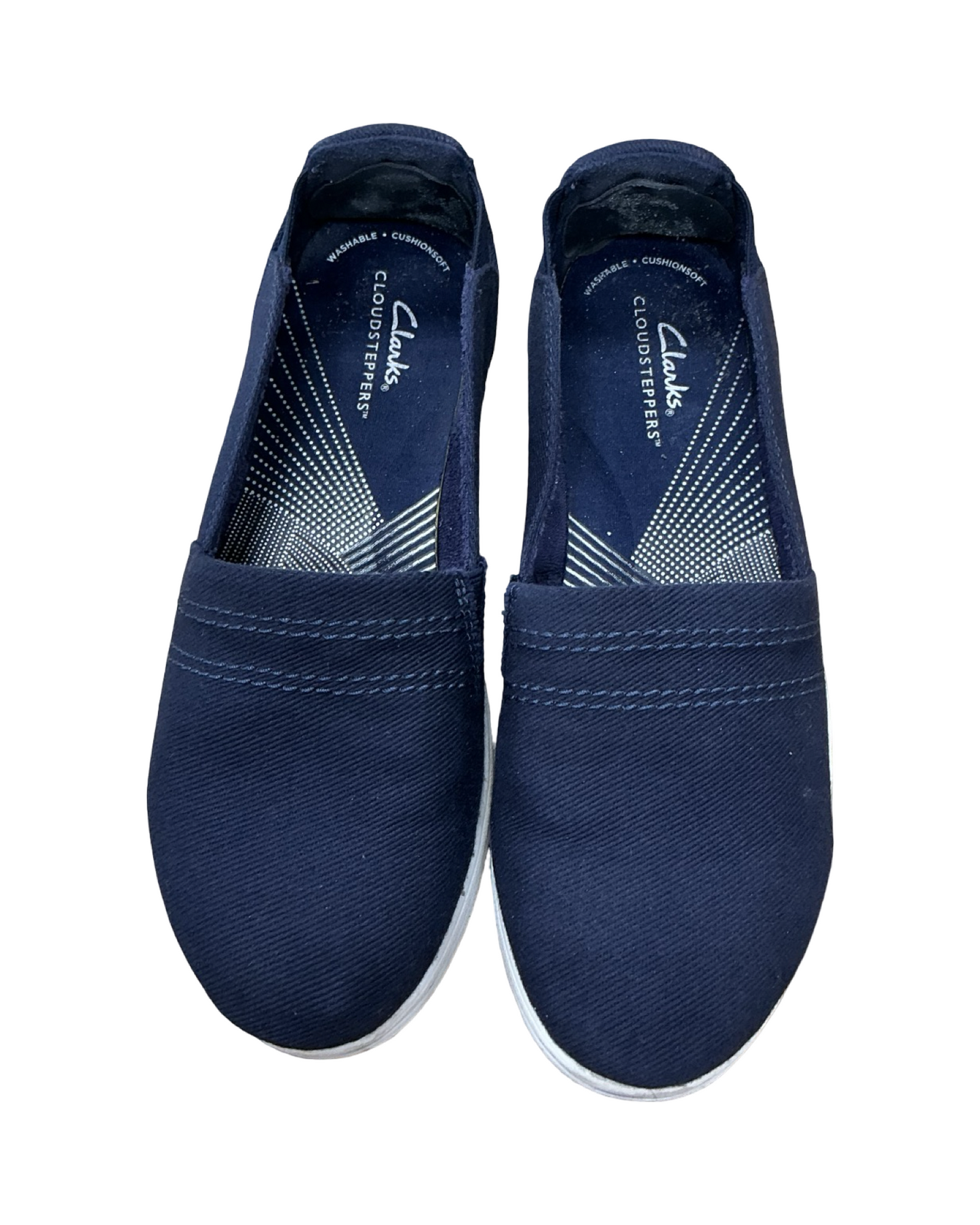 Shoes Flats By Clarks In Blue, Size:8