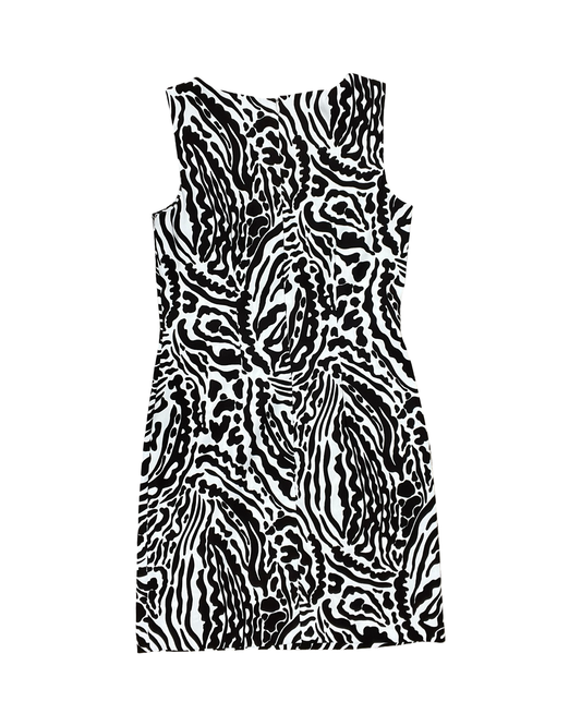 Dress Work By Agb In Brown & White, Size:M