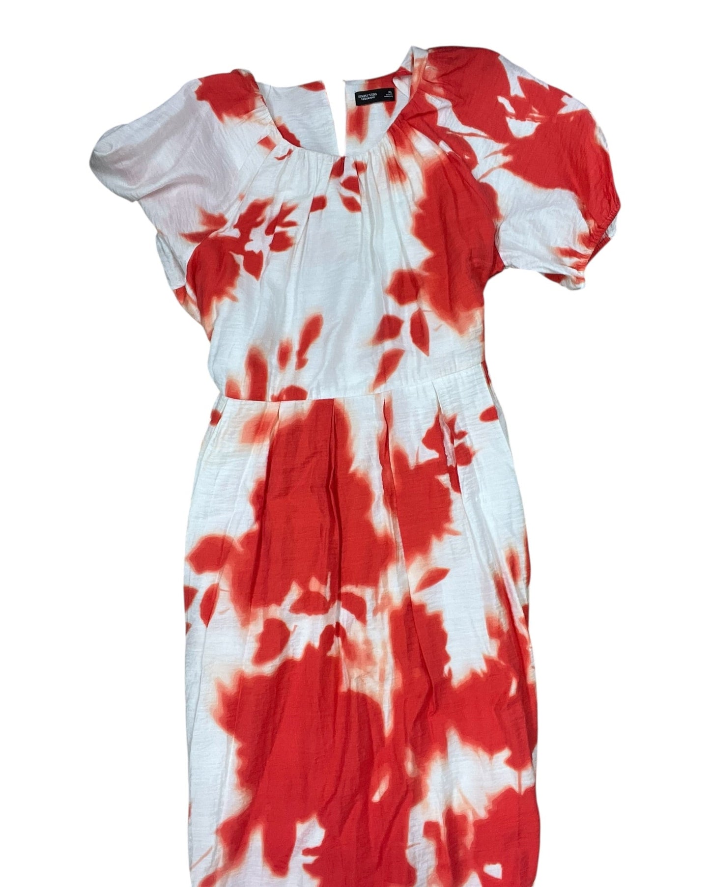 Dress Casual Maxi By Simply Vera In Orange & White, Size:Xl