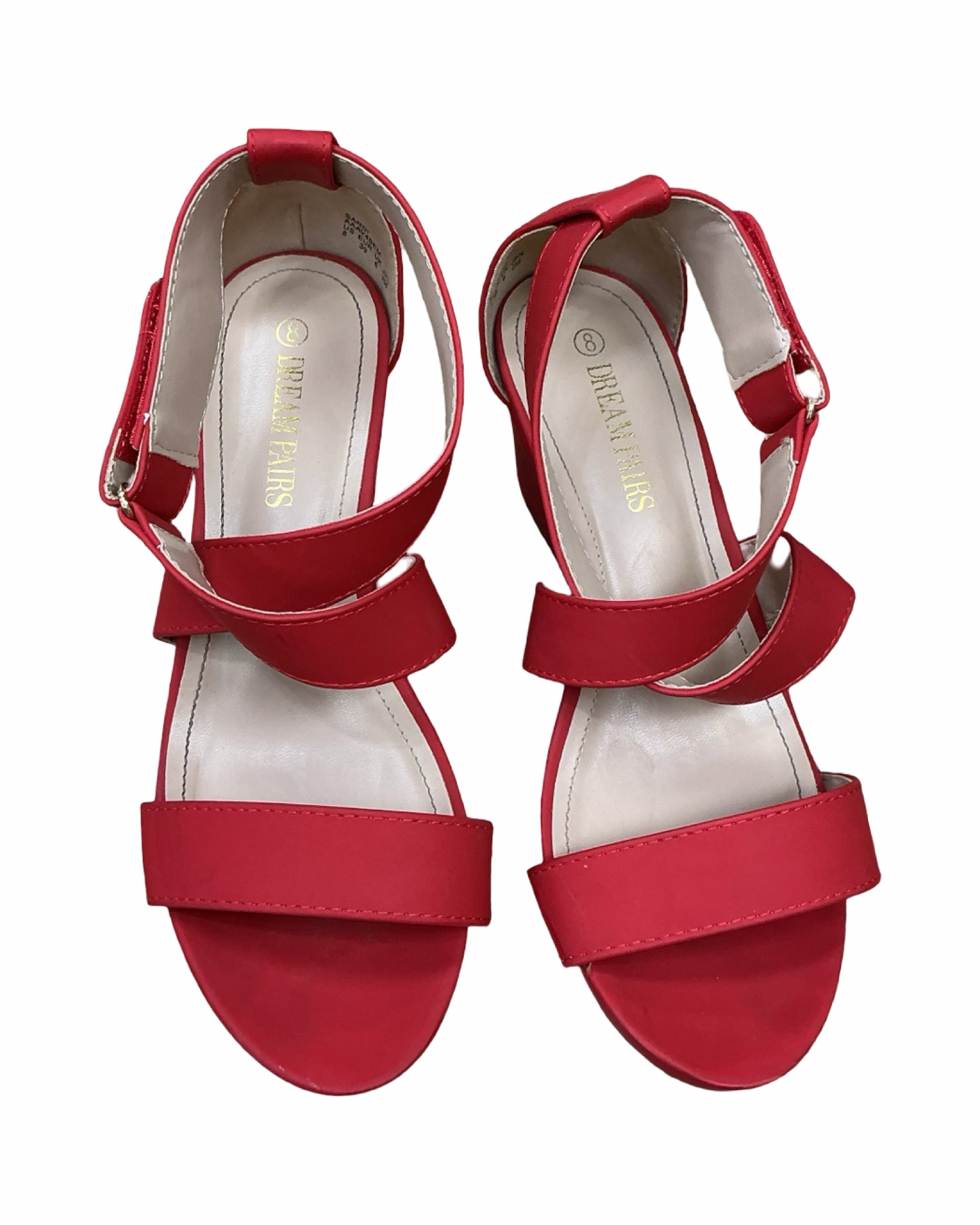Shoes Heels Wedge By Dream Pairs In Red, Size:8