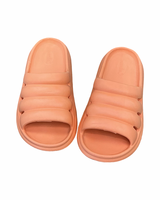 Sandals Flats By Just Be In Orange, Size:9