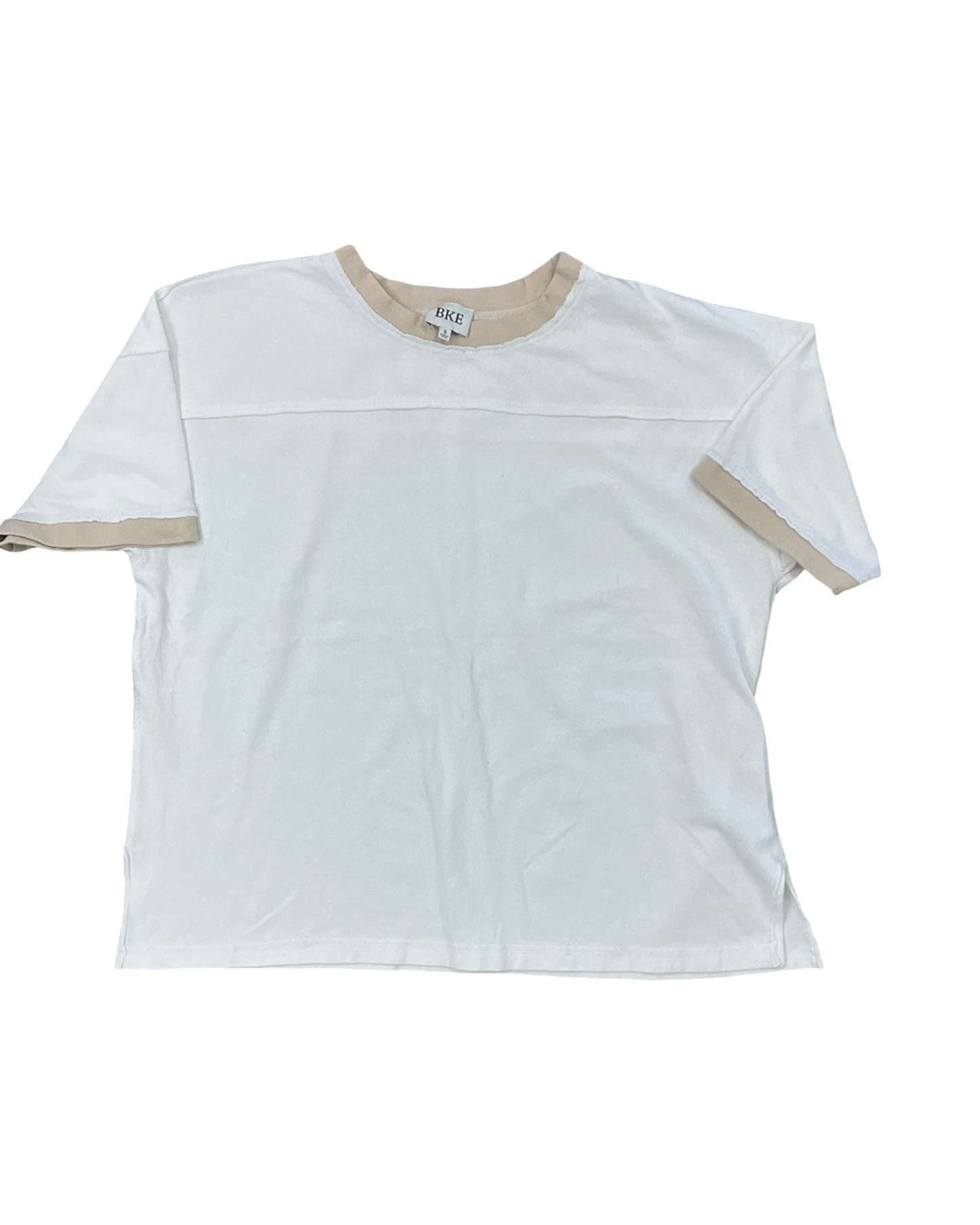 Top Ss By Bke In Cream & Tan, Size:S