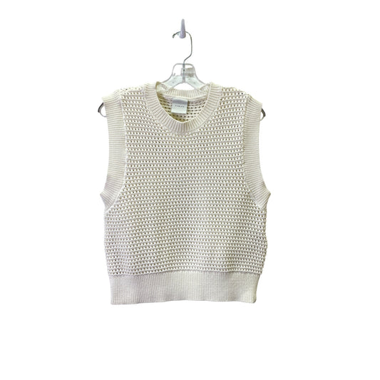 Vest Sweater By Varley In Cream, Size:L