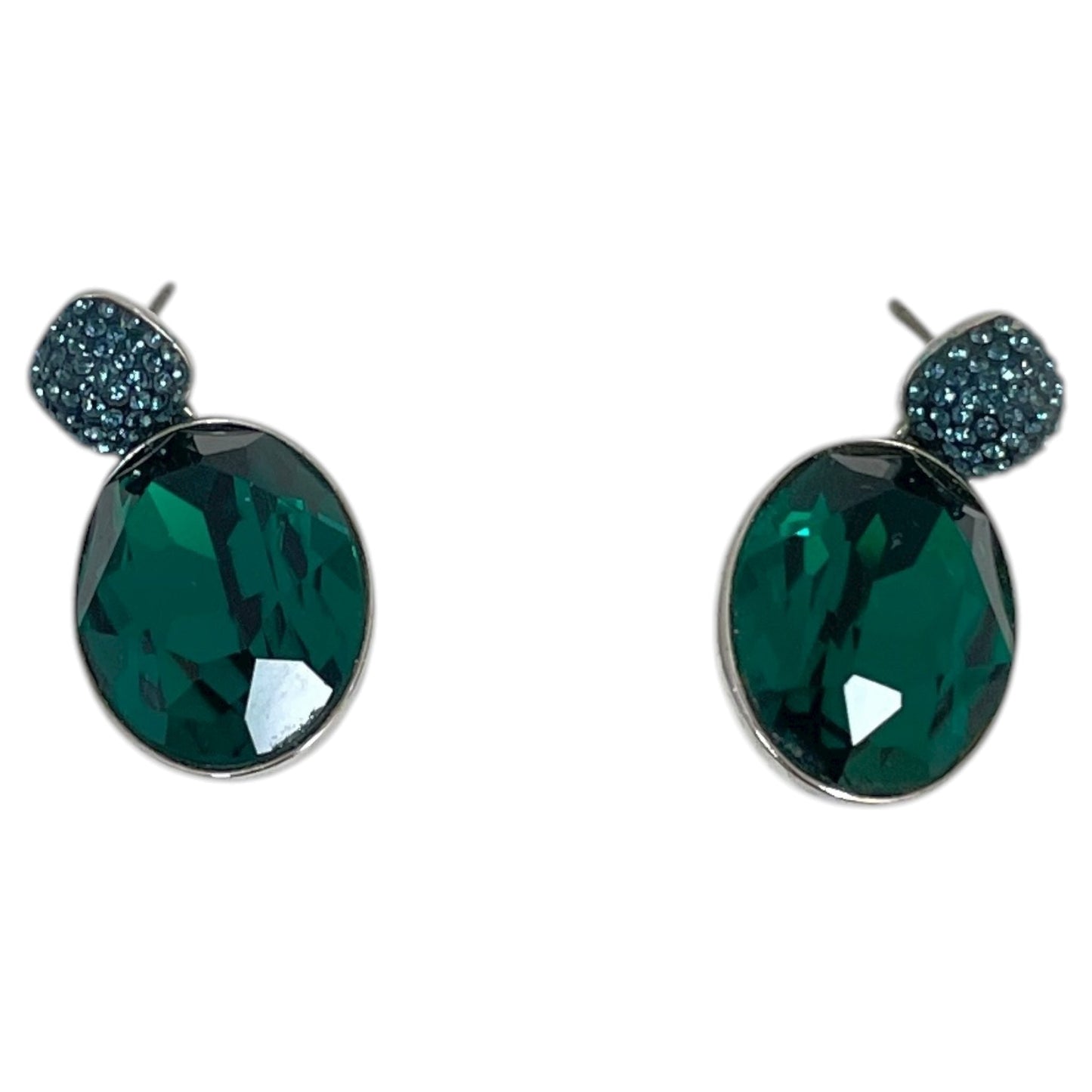 Earrings Designer By Swarovski In Blue & Green