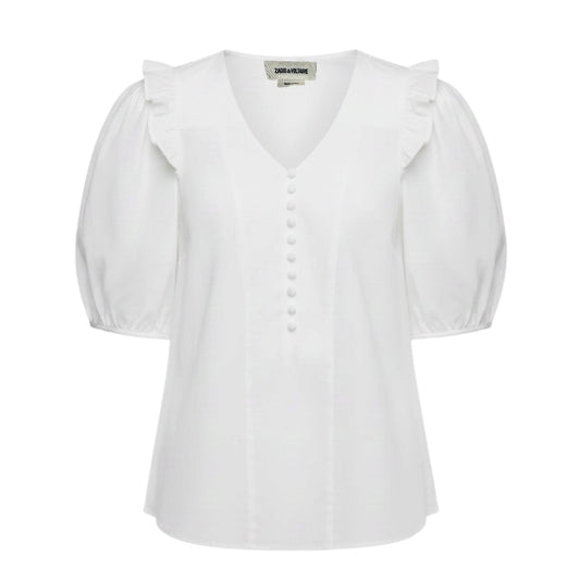 Twity Satin Top By Zadig And Voltaire In White, Size: XS