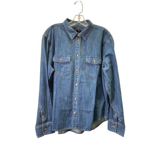Top Ls By J. Crew In Blue Denim, Size:L