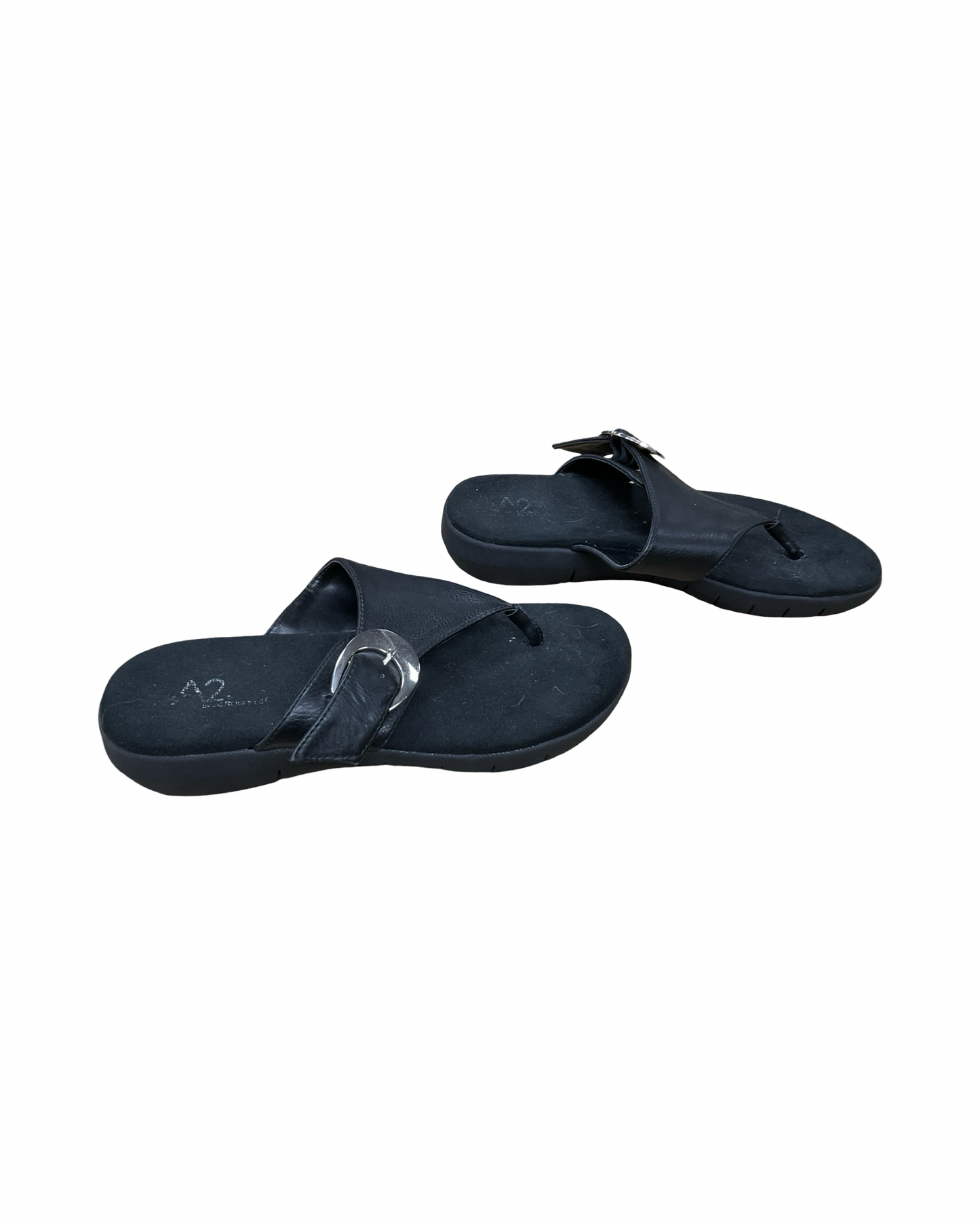 Sandals Flats By Aerosoles In Black, Size:9