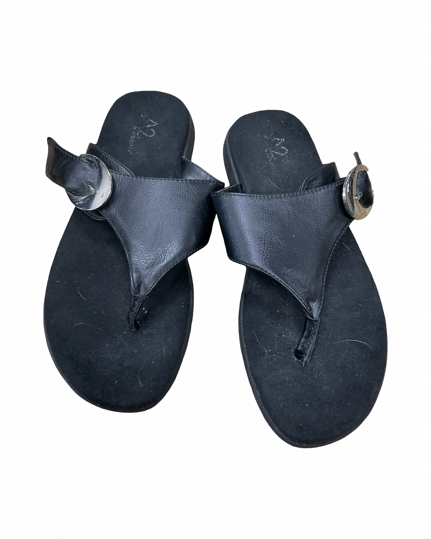 Sandals Flats By Aerosoles In Black, Size:9
