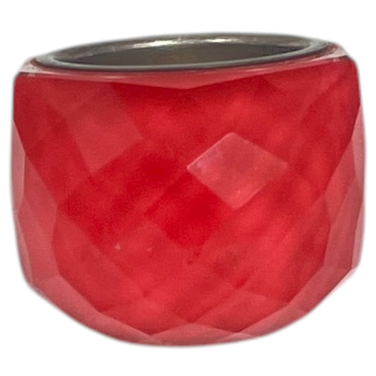 Ring Designer By Swarovski In Coral