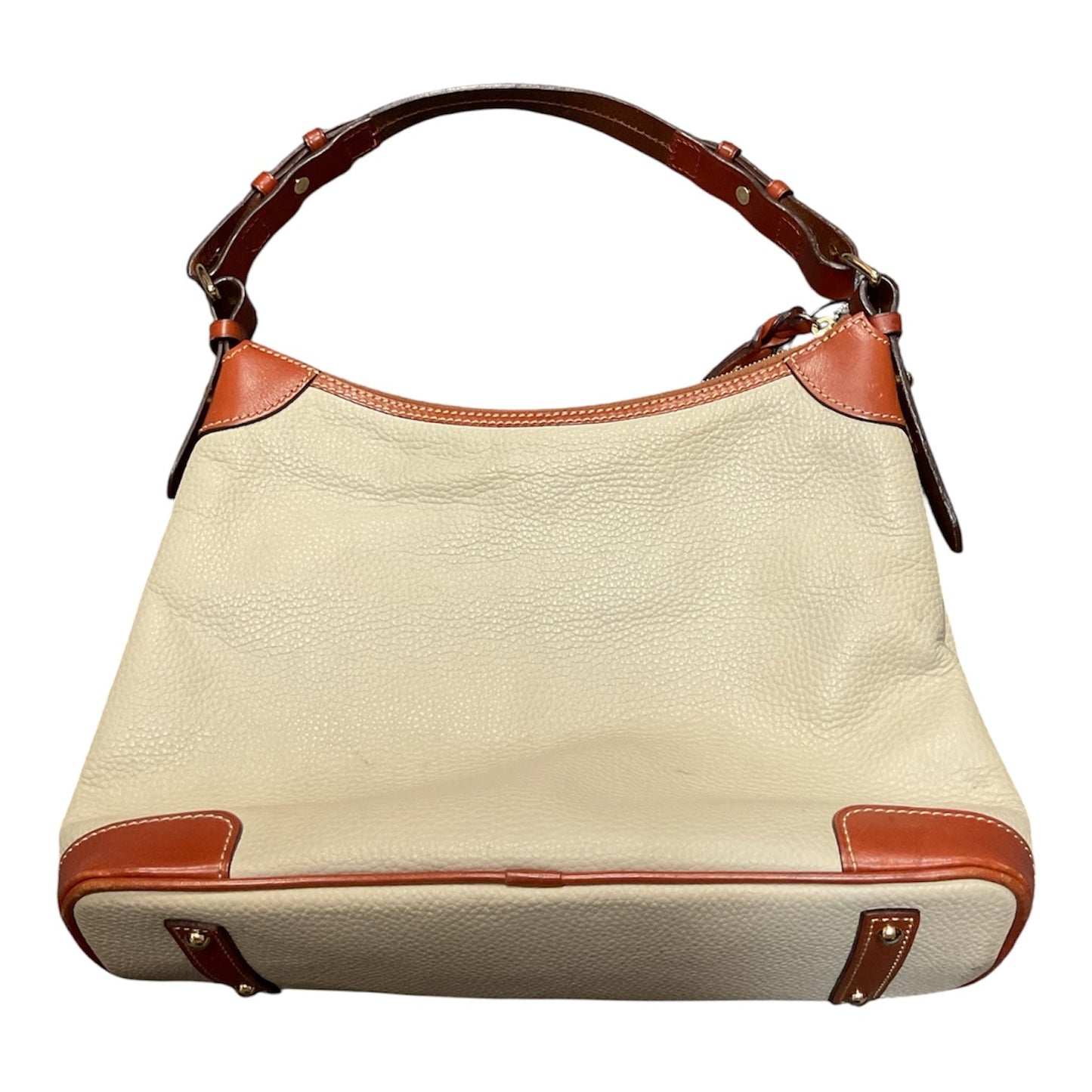 Handbag Designer By Dooney And Bourke In Cream & Tan, Size:Medium