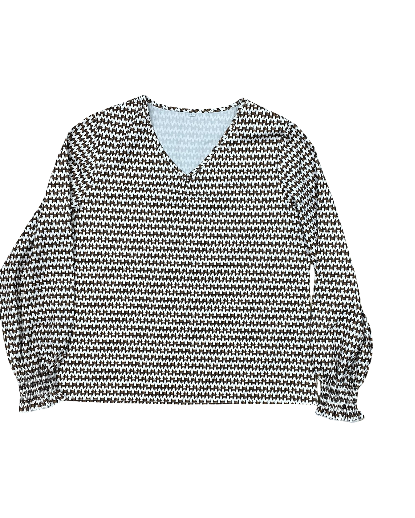 Top Ls By Clothes Mentor In Cream & Tan, Size:L