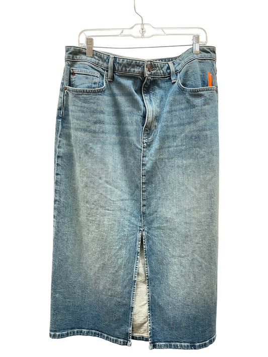 Skirt Designer By Lafayette 148 In Blue Denim, Size:12