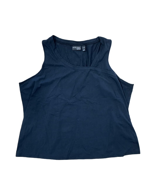 Top Sleeveless By Attitude In Black, Size:3X