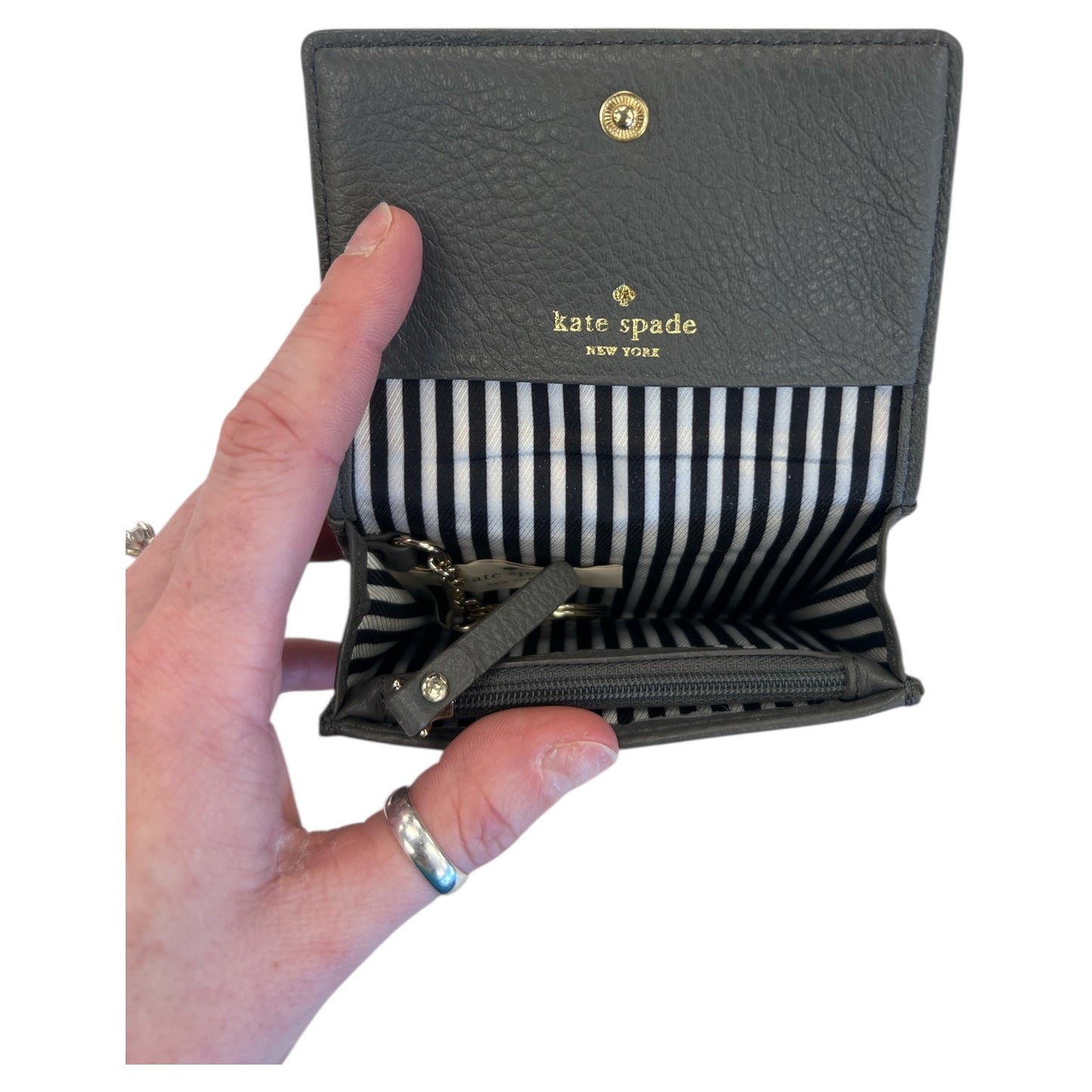 Wallet Designer By Kate Spade In Grey, Size:Small