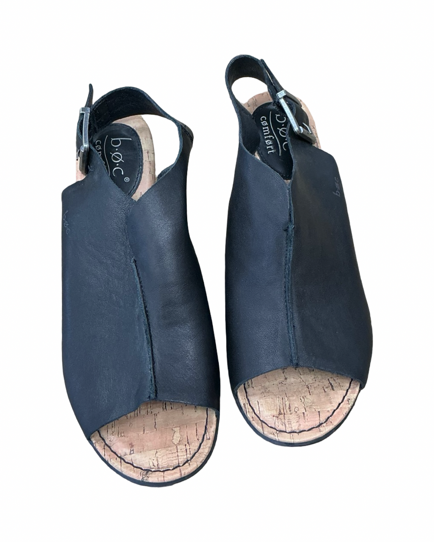 Sandals Heels Kitten By Boc In Black, Size:9