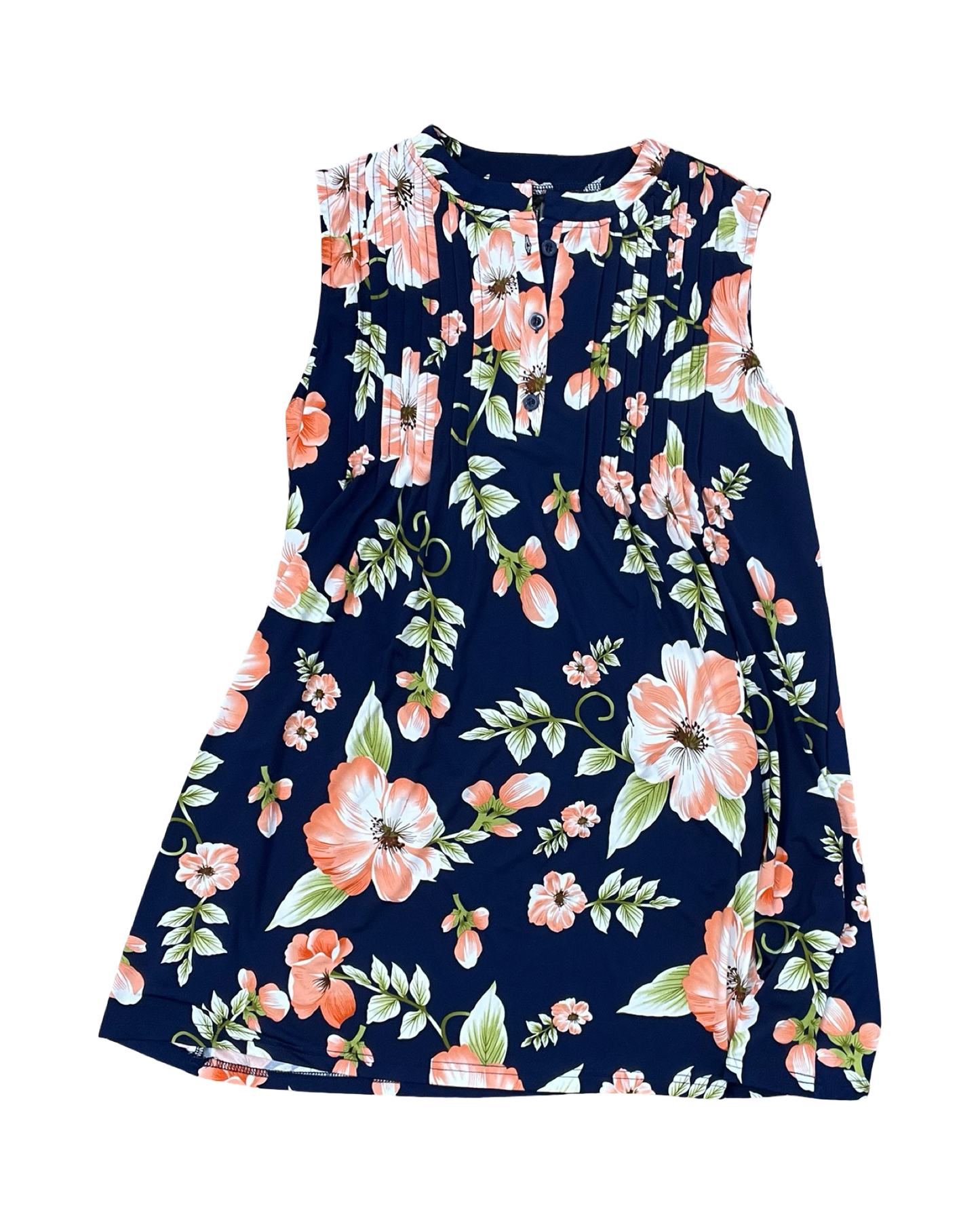 Top Sleeveless By White Mark In Blue & Orange, Size:Xl