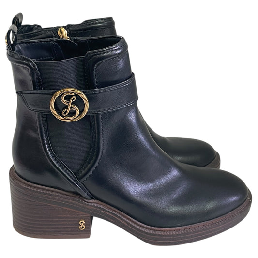Boots Ankle Heels By Sam And Libby In Black, Size:8