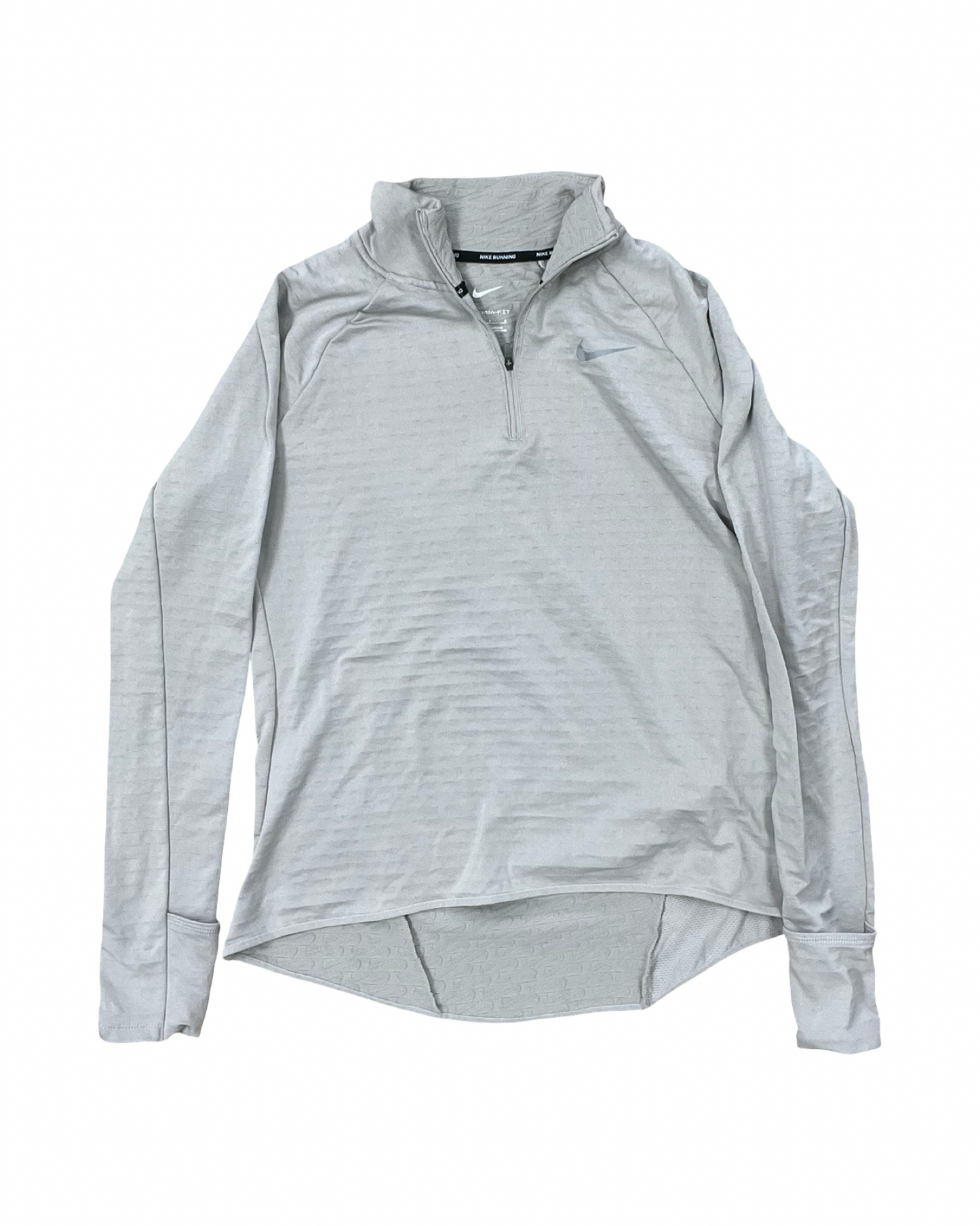 Athletic Top Ls Collar By Nike In Grey, Size:M