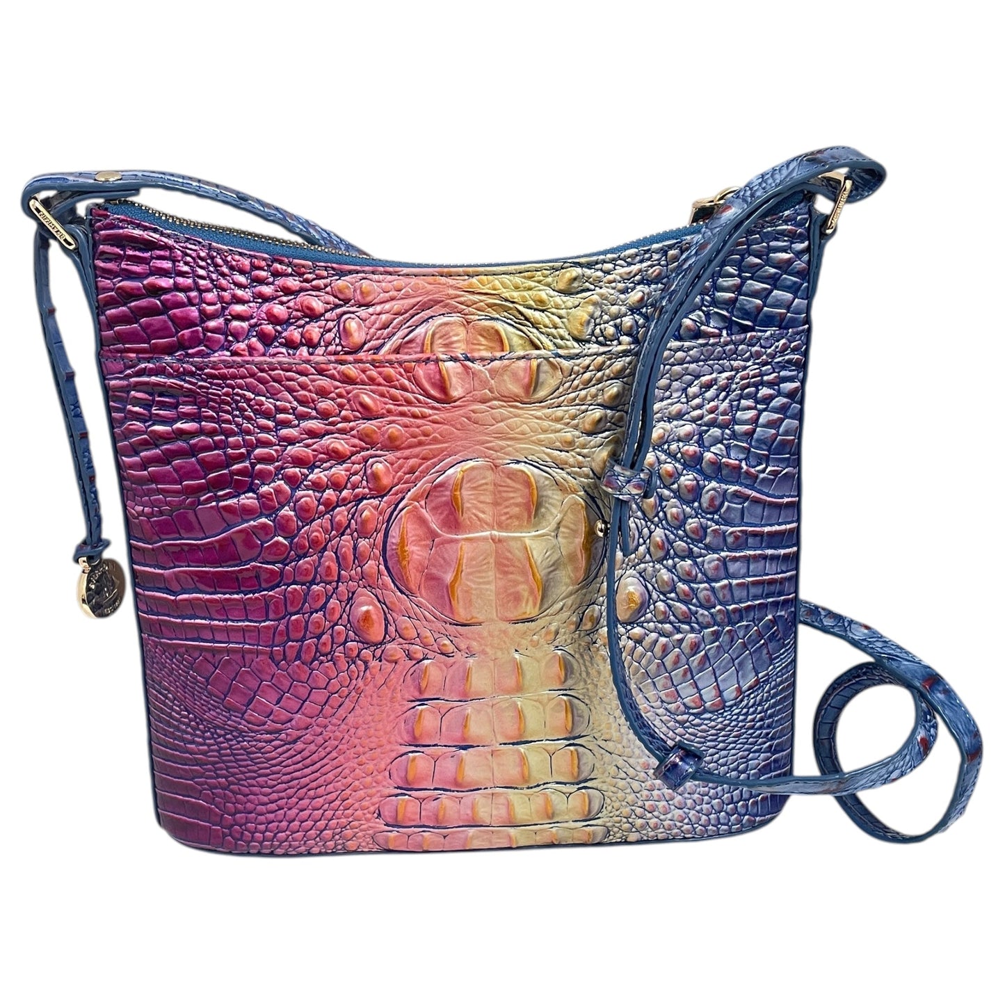 Crossbody Designer By Brahmin In Pink, Size:Medium