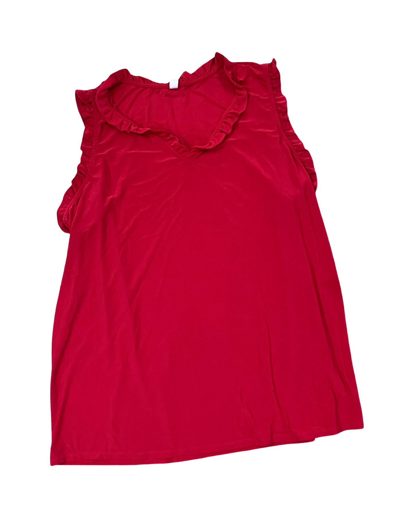 Top Sleeveless By Perceptions In Red, Size:2X