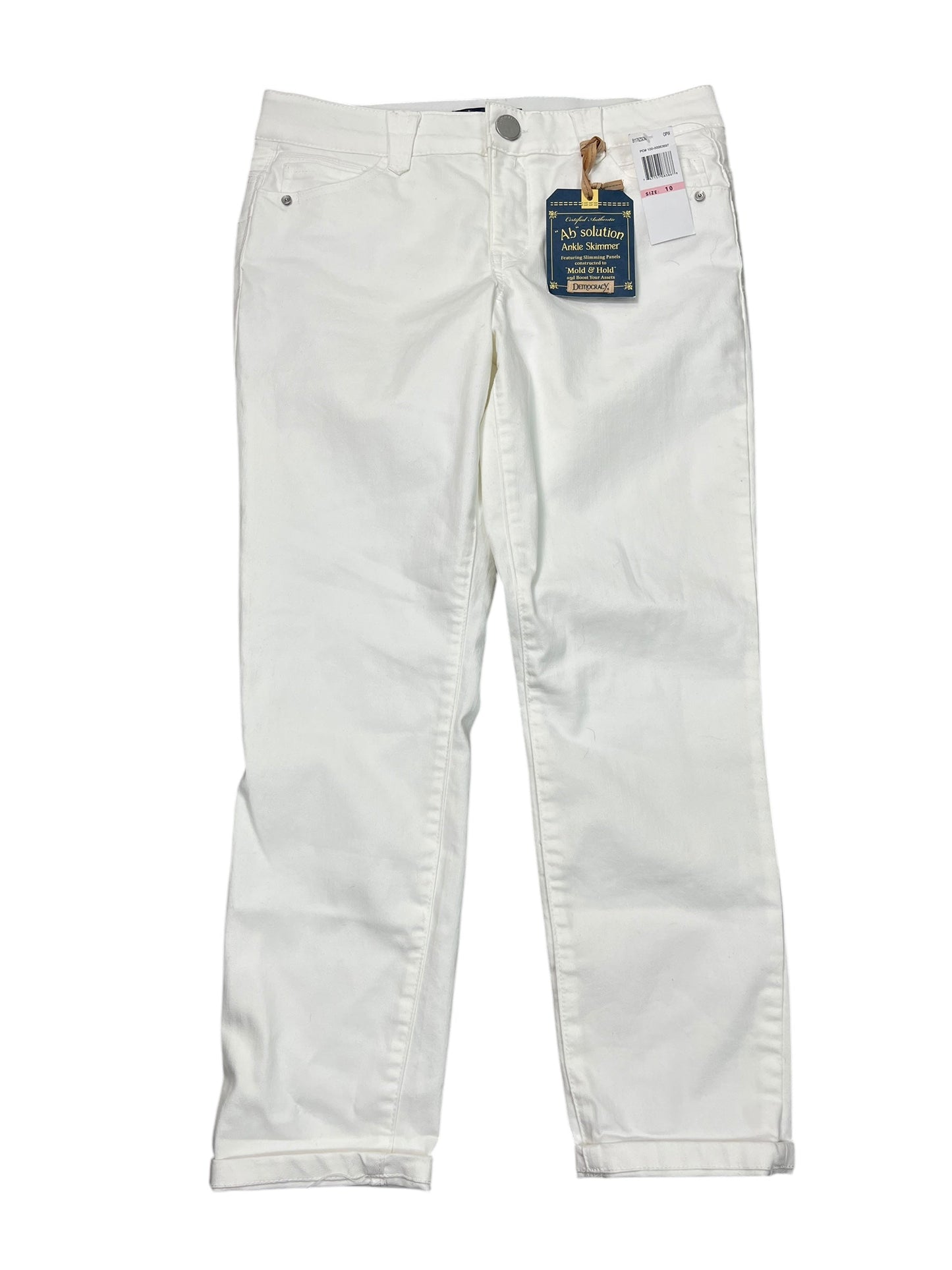 Jeans Skinny By Democracy In White Denim, Size:10