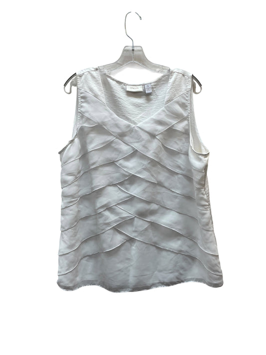 Top Sleeveless Basic By Chicos In White, Size:16