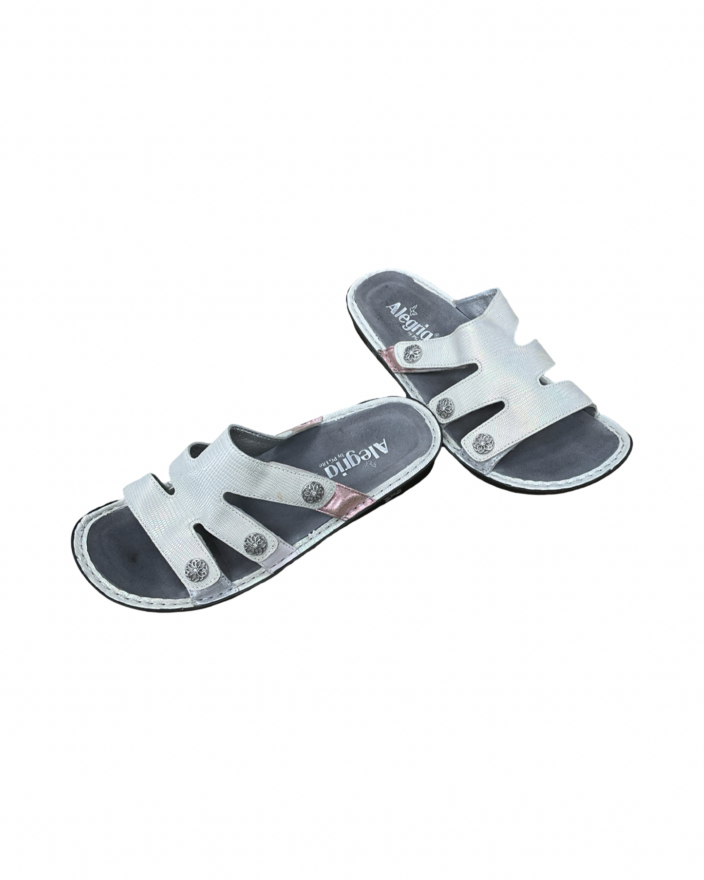 Sandals Flats By Alegria In Cream, Size:8.5