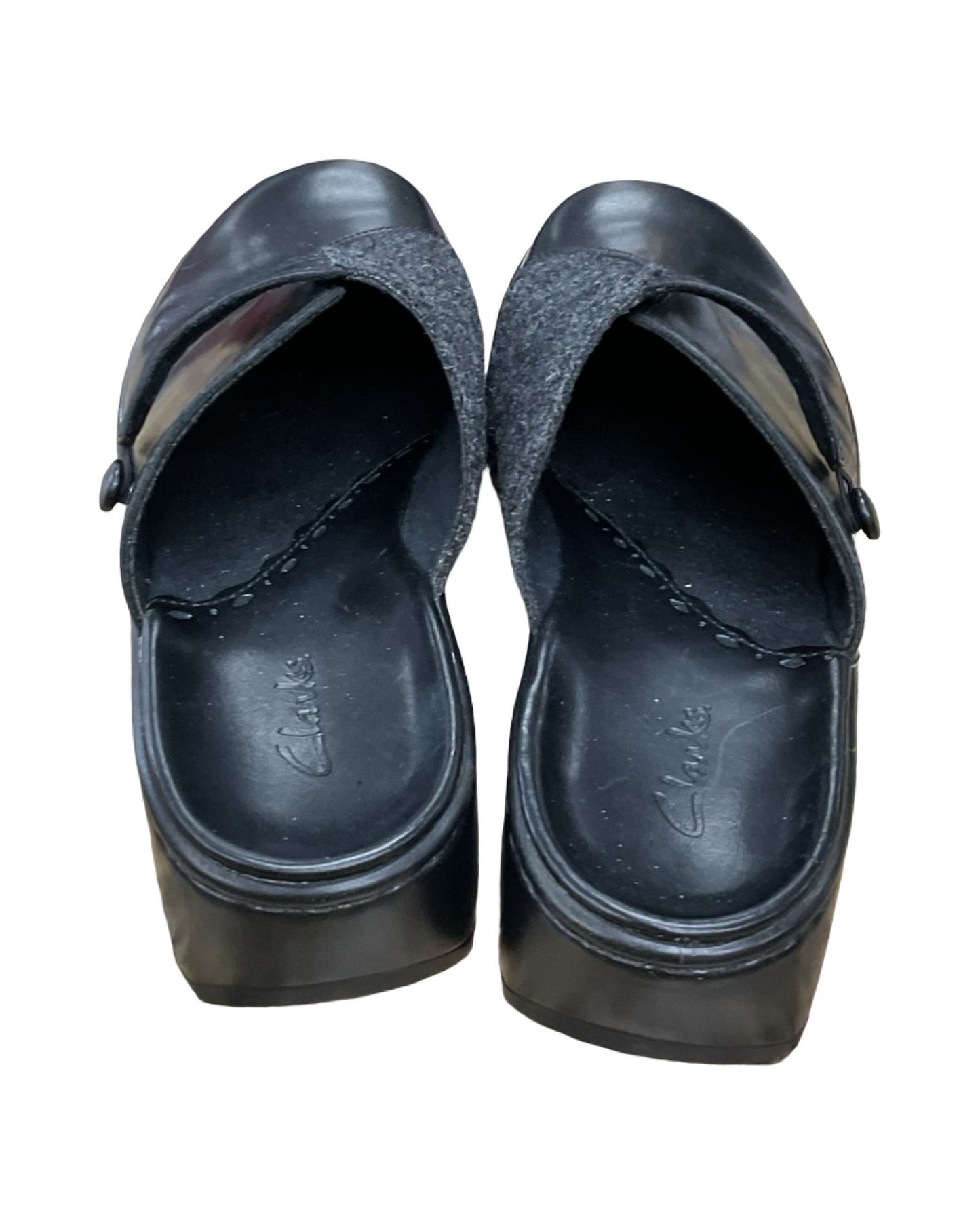 Shoes Flats By Clarks In Black, Size:8