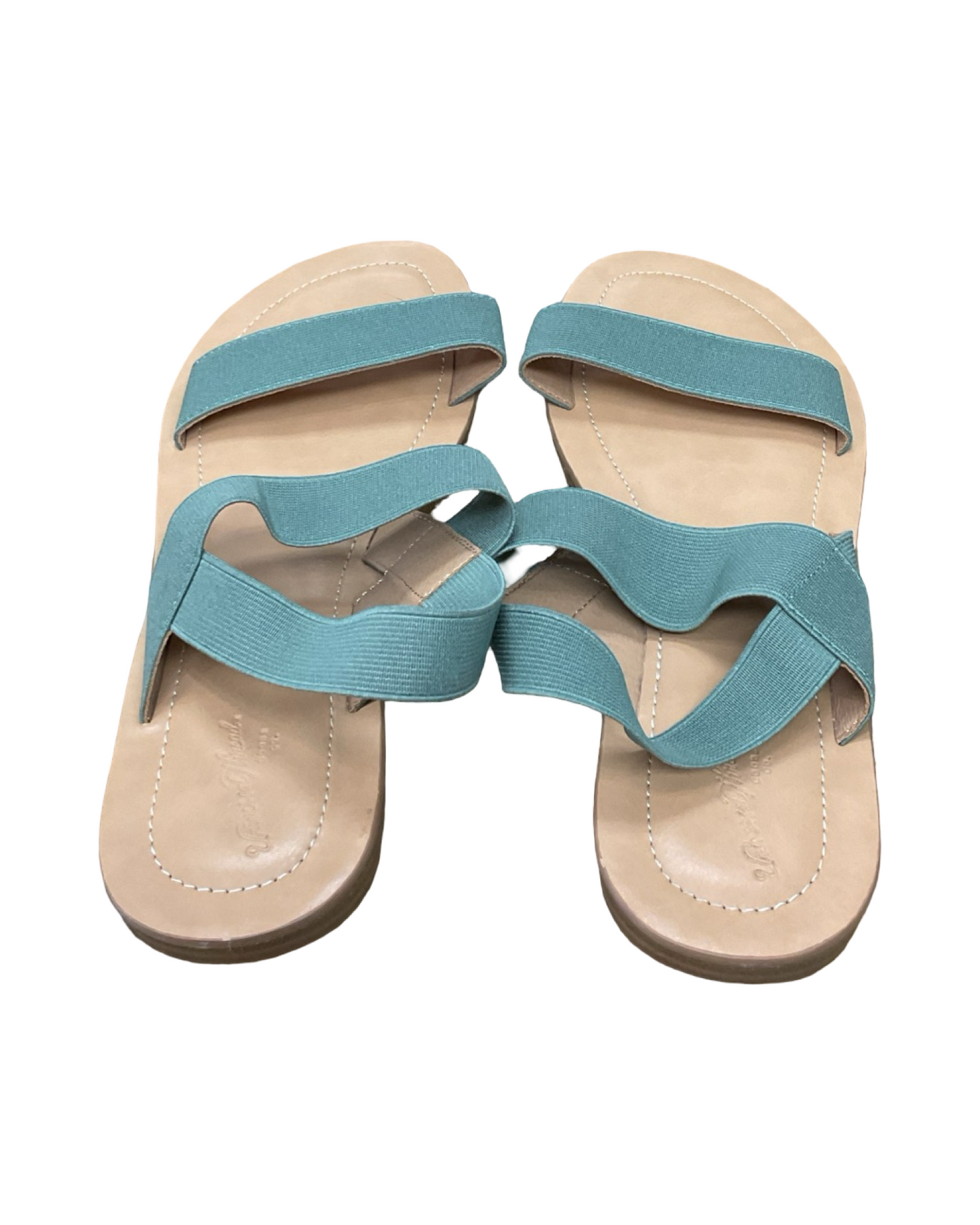 Sandals Flats By Universal Thread In Green, Size:8
