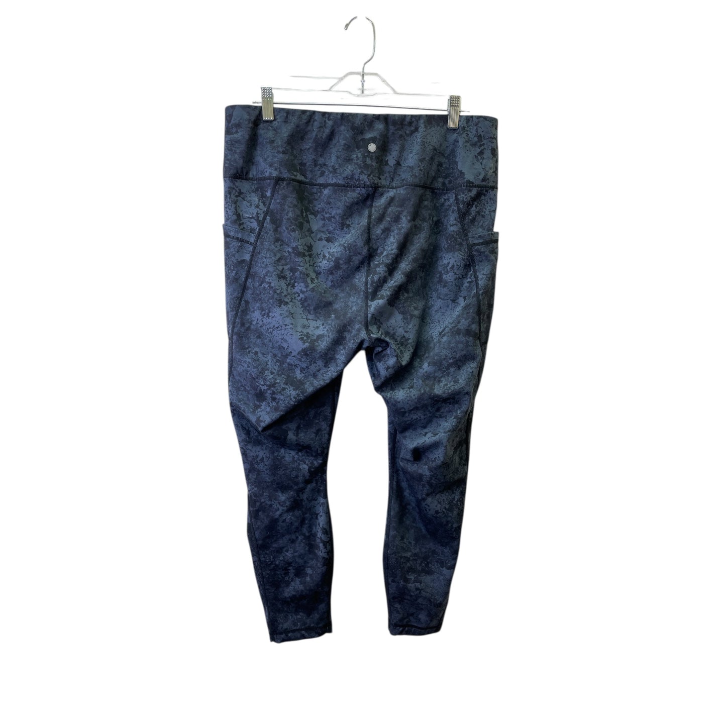 Athletic Leggings By Yogalicious In Blue, Size:2X