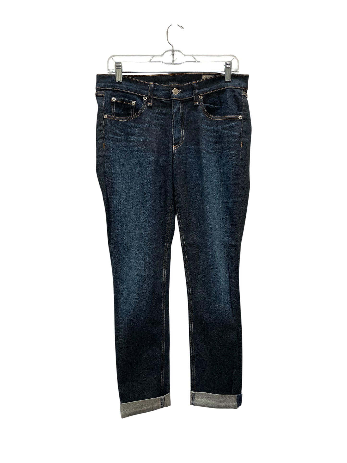Jeans Skinny By Rag And Bone In Blue Denim, Size:8