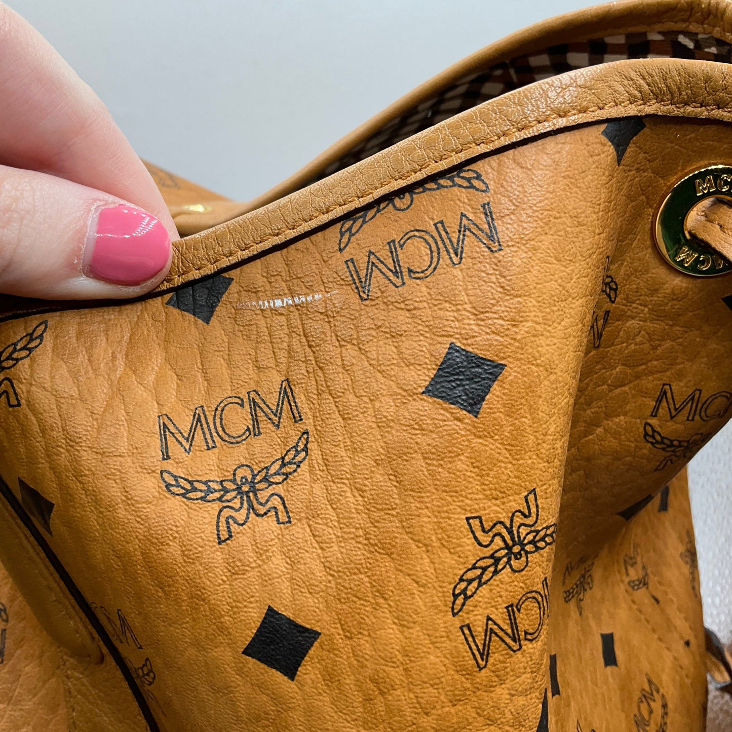 Handbag Luxury Designer By Mcm, Size: Large