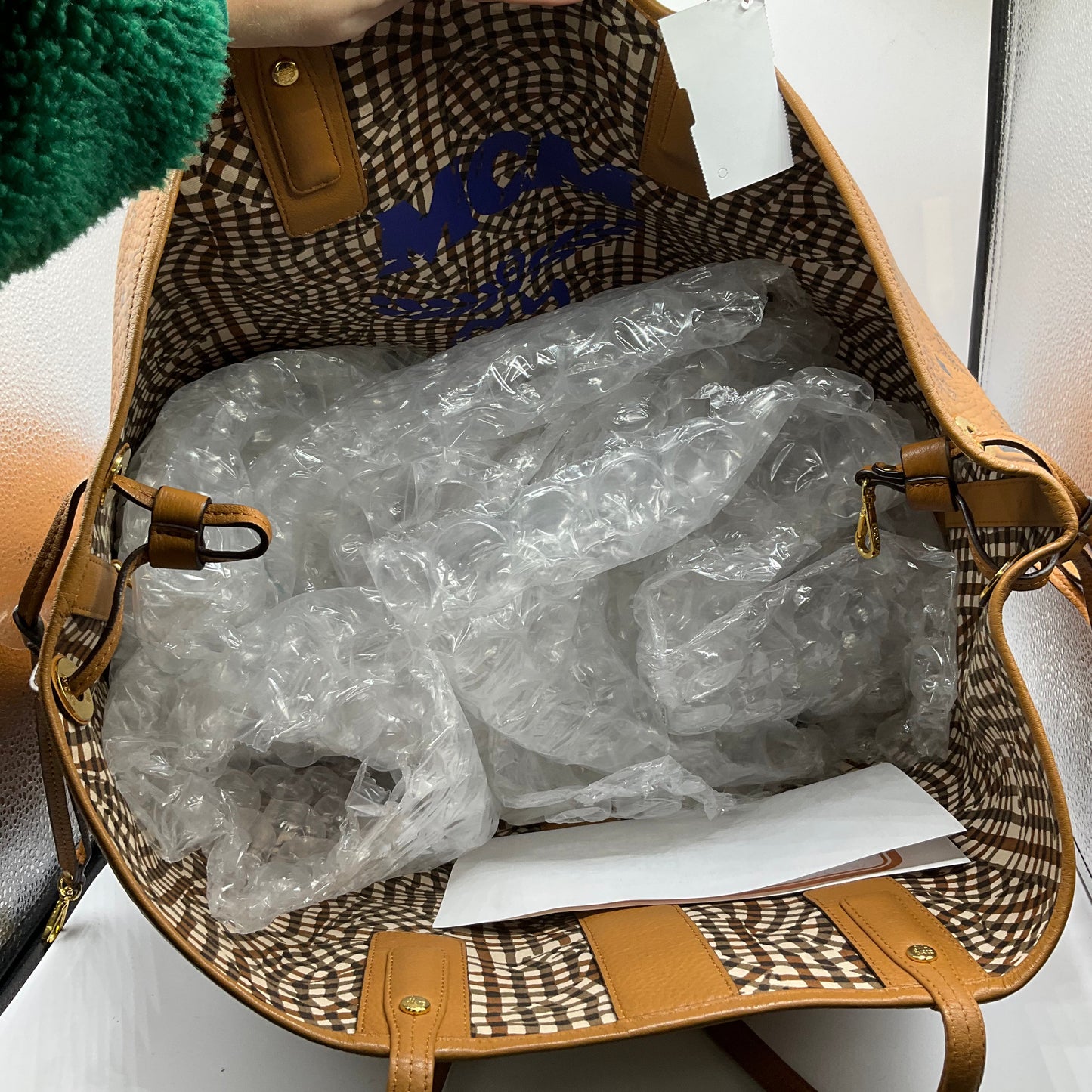 Handbag Luxury Designer By Mcm, Size: Large