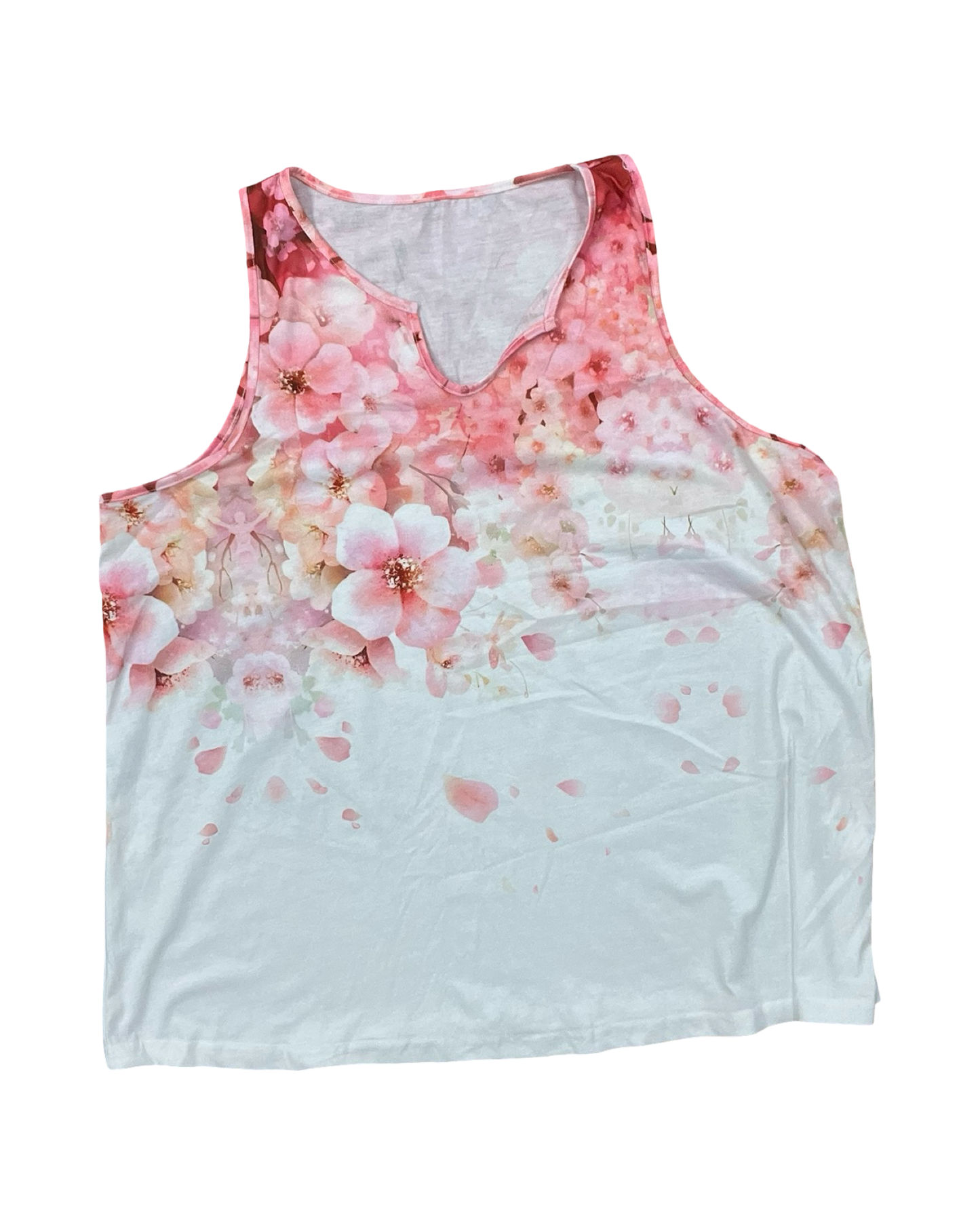 Top Sleeveless By Clothes Mentor In Pink & White, Size:3X